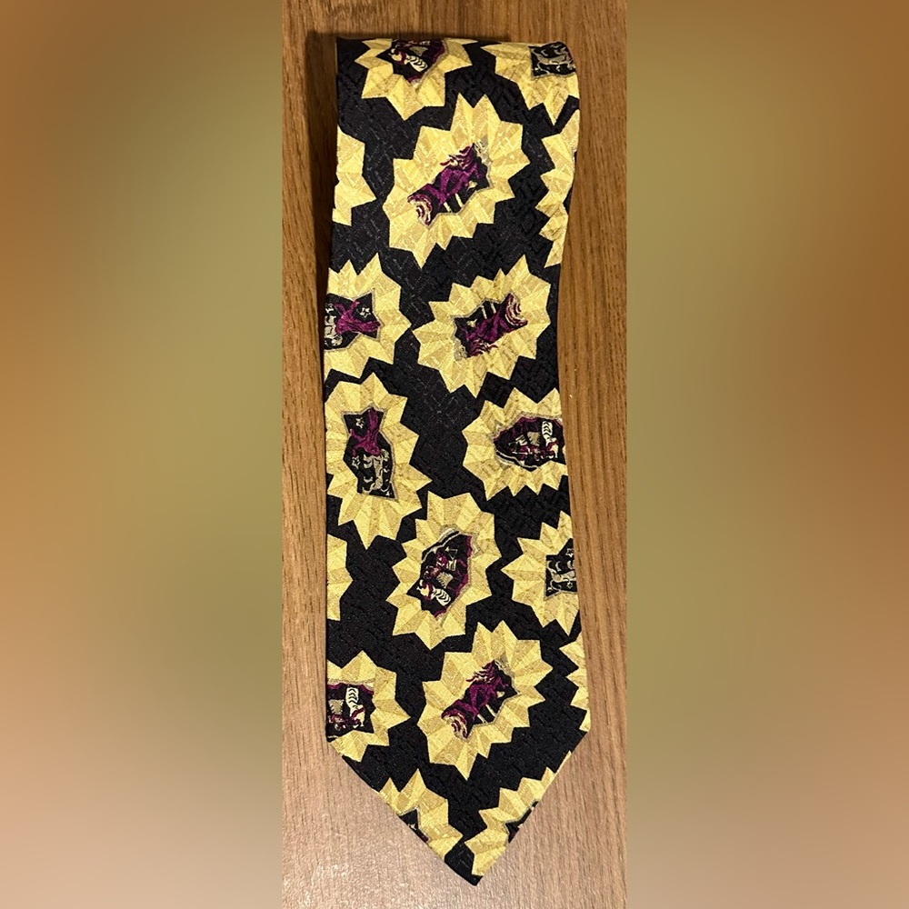 Stylish Black and Gold Designer XMI Tie